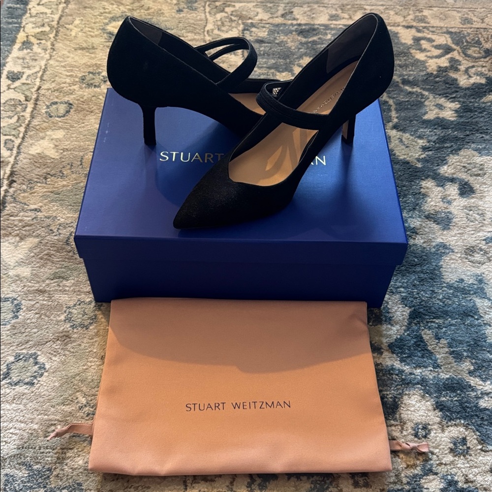 Stuart Weitzman Suede Mary Jane Heels